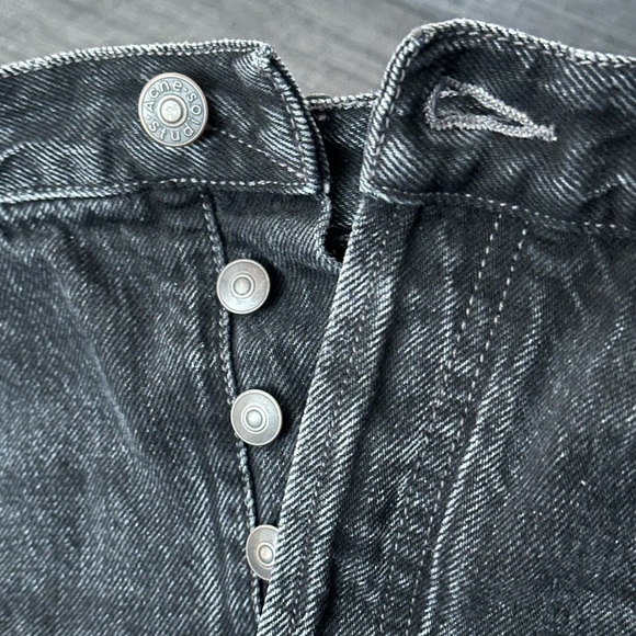 Acne Studios Black A-line denim mini skirt - size 38 - Picture 6 of 8